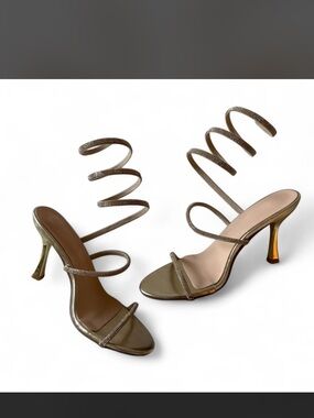 Gold wrap around heels
